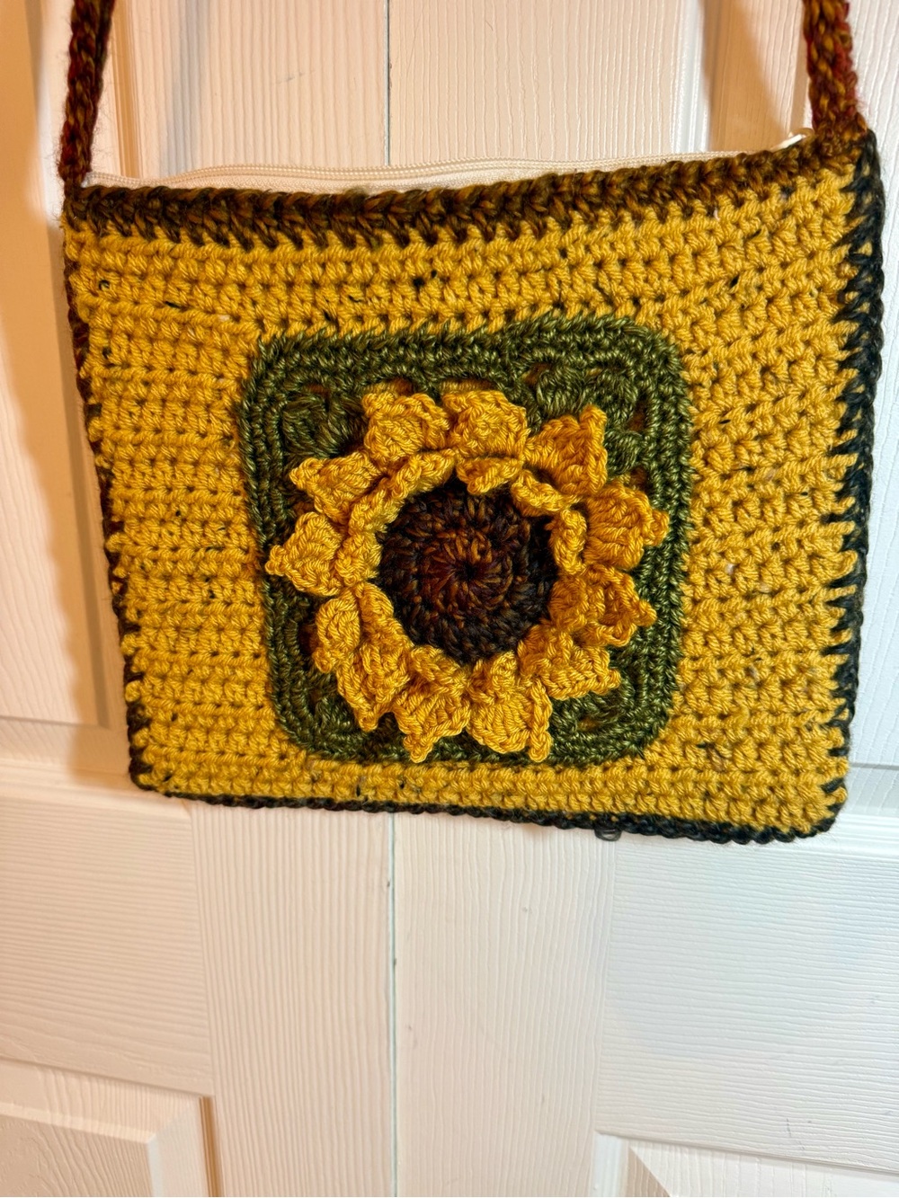 Handmade Sunflower Crochet Crossbody Bags All 3 for one price! - Picture 3 of 16